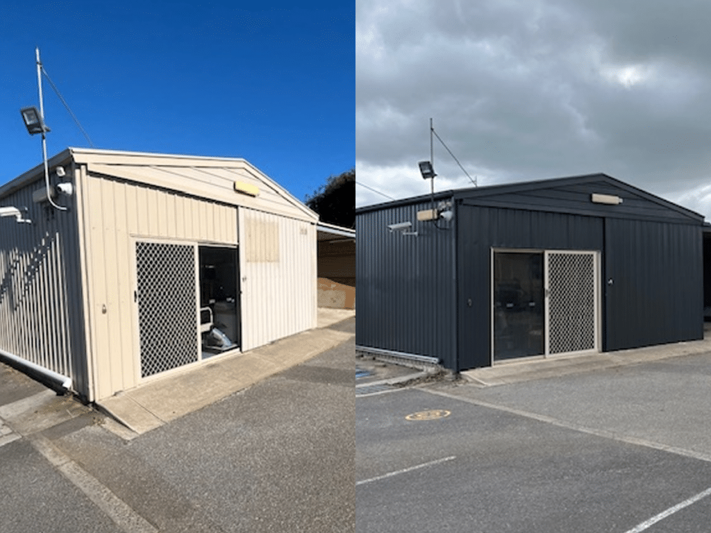 paint electro colorbond shed painting